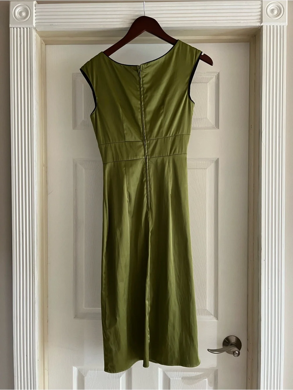 Stop Staring Green Timeless Satin Bow Dress - Picture 4 of 13
